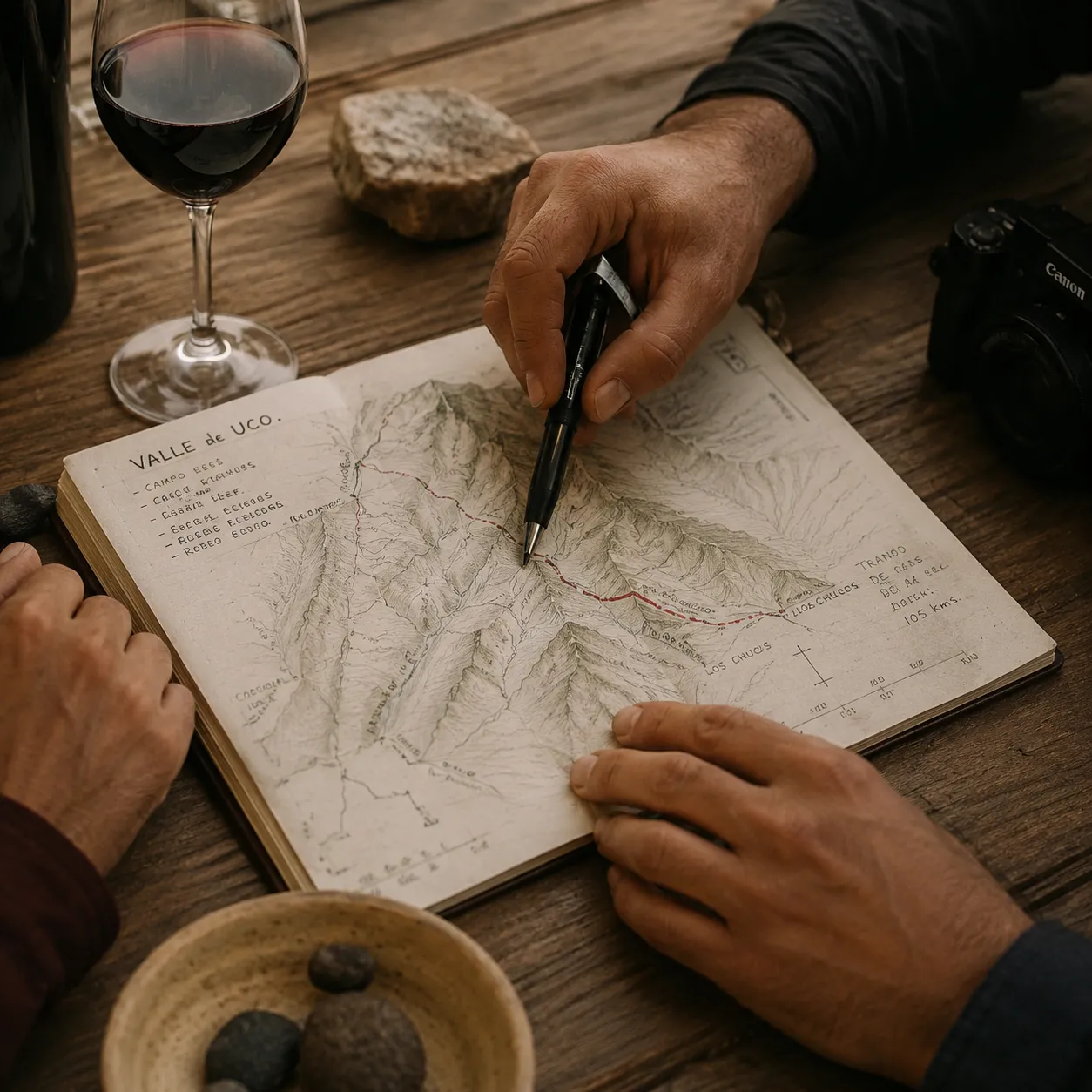 Cuaderno y mapa de ruta para preparar la jornada